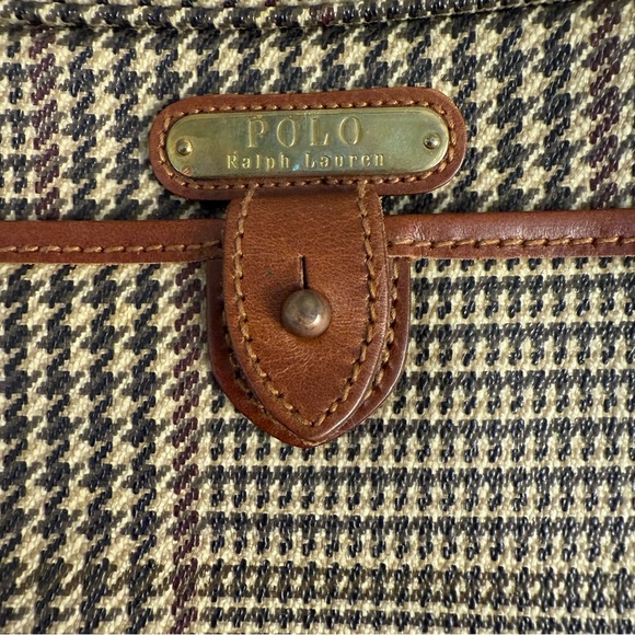Rare Vintage Ralph Lauren Plaid Small Clutch in Brown and Black - Picture 3 of 13